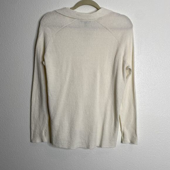 Eileen Fisher Linen Crepe Stretch Top Size XS Ivory - Picture 9 of 9